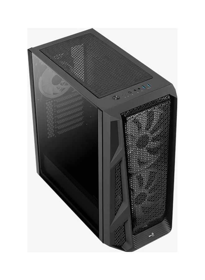 AeroCool - AirHawk Duo (Mesh) ARGB Mid Tower, Tempered Glass, 200mmx2 ARGB (Front), 120mmx1 ARGB (Rear) | AirHawk Duo-G-BK-v1 - Image 1