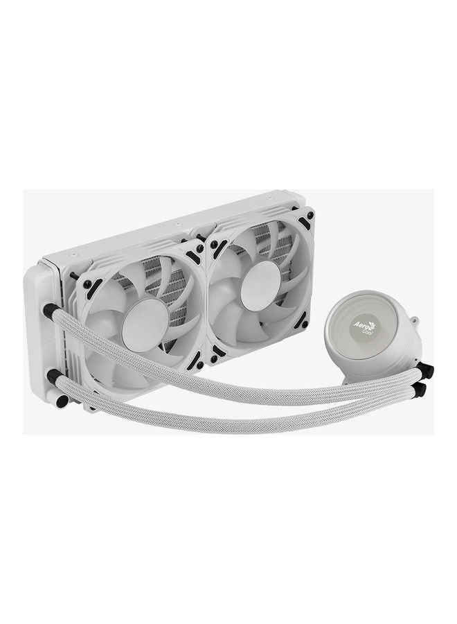 AeroCool MIRAGEL240 CPU Liquid Cooling, 2x12cm ARGB Fan, TDP 400W, White - Image 2