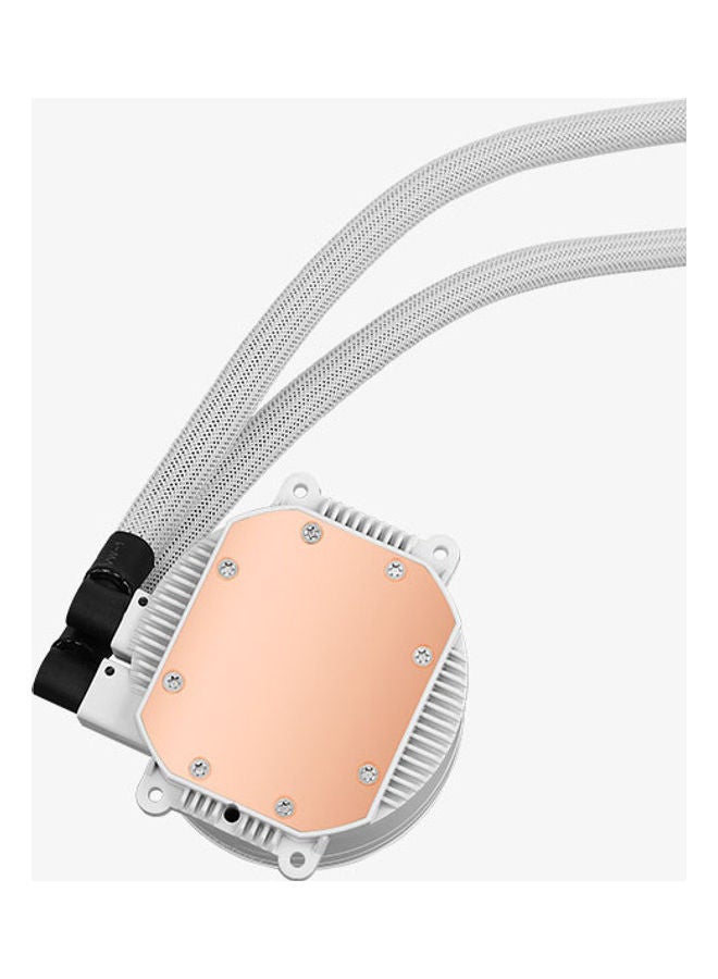 AeroCool MIRAGEL240 CPU Liquid Cooling, 2x12cm ARGB Fan, TDP 400W, White - Image 4