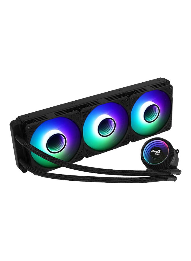 AeroCool MIRAGEL360 CPU Liquid Cooling, 3 x Fans 12 cm ARGB, TDP 550W, Black - Image 1