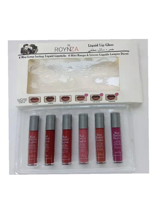 روينزا مجموعة أحمر شفاه غير لامع مكونة من 6 قطع متعدد الألوان - Image 2