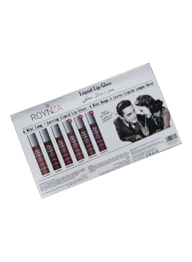 روينزا مجموعة أحمر شفاه غير لامع مكونة من 6 قطع متعدد الألوان - Image 3