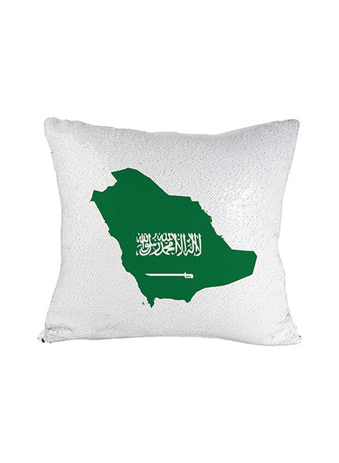 MEC Printed Decorative Pillow White 40x40cm
