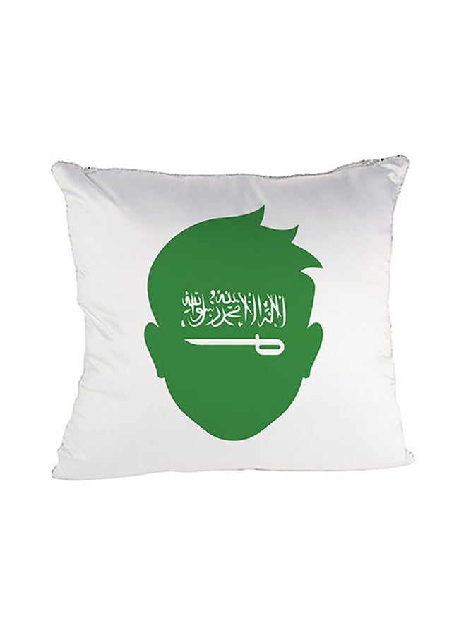 MEC Printed Decorative Pillow White 40x40cm