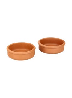 إليزي طقم أوعية طينية مكون من قطعتين بني 15x4.8سم  - Image 1