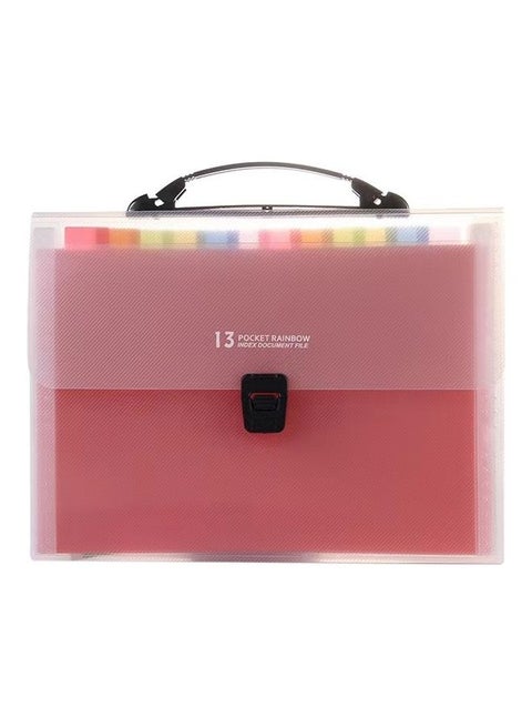 13 Pocket File Organizer For A4 Paper Multicolour