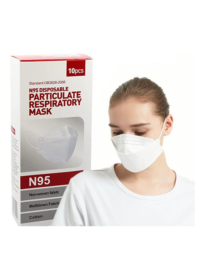 10-Piece N95 Disposable Particulate Respiratory Nanofiber Face Mask