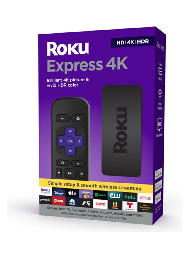 ROKU Streaming Media Player Express 4k Black - Image 1