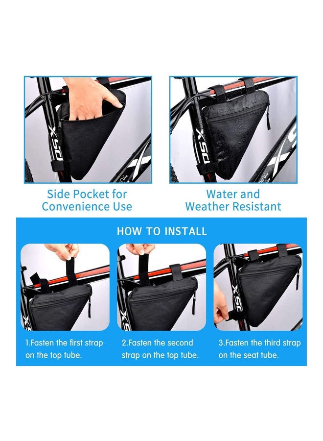 AMERTEER - Triangle Frame Bicycle Pouch Tool Bag 9.84inch - Image 1