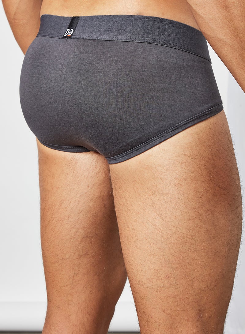 DEO-SOFT Deodorizing Micro-Modal Solid Briefs (Pack of 2) Multicolour
