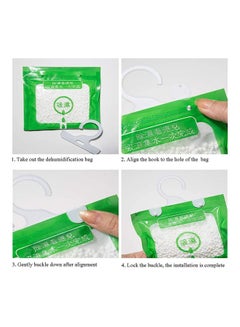 Generic 12-Piece Hangable Moisture Absorbing Bags Multicolour 36x16cm  - Image 3