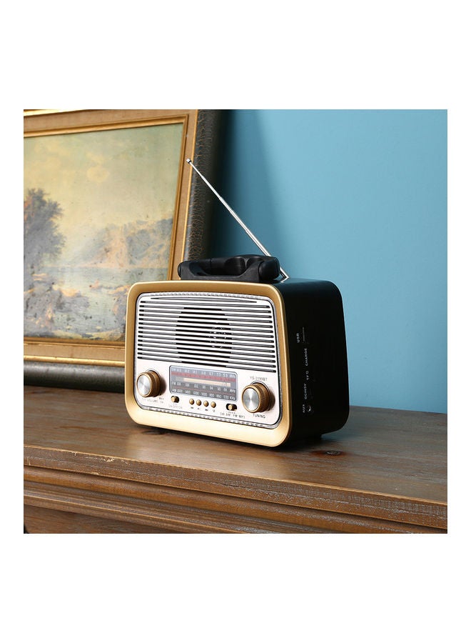 Portable Retro FM/AM/SW 3 Band With Mp3 Player And Bluetooth Radio YS-3199BT Black - Image 3