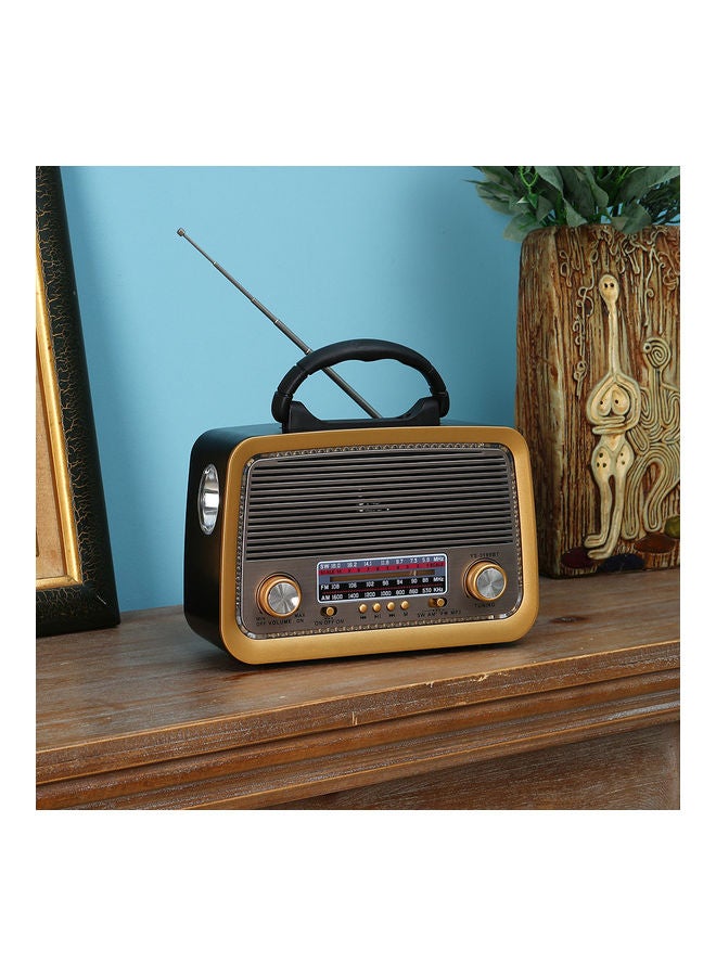 Portable Retro FM/AM/SW 3 Band With Mp3 Player And Bluetooth Radio YS-3199BT Black - Image 4