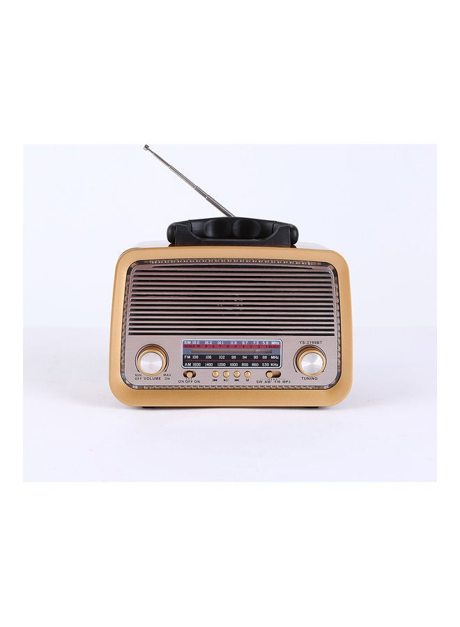 Portable Retro Style FM/AM/SW 3 Band With Mp3 Player And Bluetooth Radio YS-3199BT Multicolour - Image 1