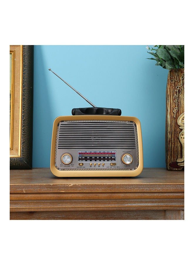 Portable Retro Style FM/AM/SW 3 Band With Mp3 Player And Bluetooth Radio YS-3199BT Multicolour - Image 4