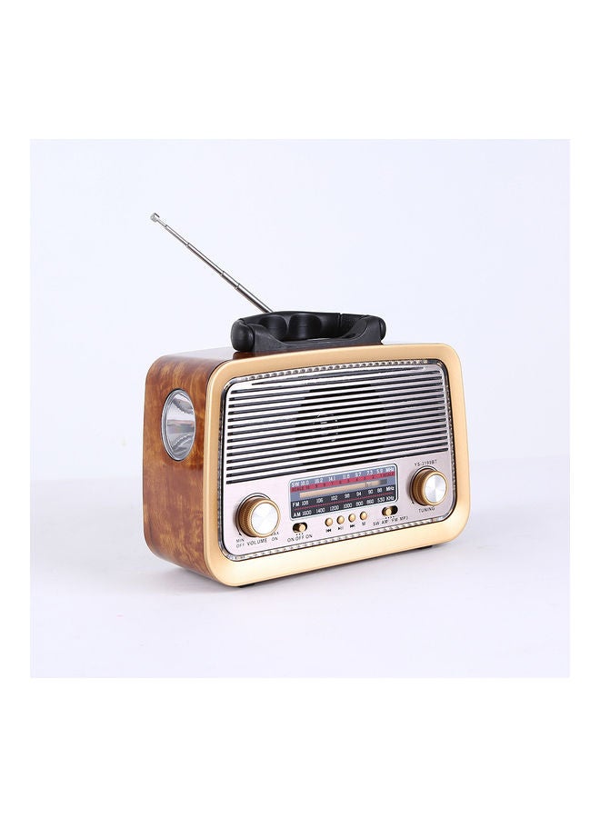 Portable Retro Style FM/AM/SW 3 Band With Mp3 Player And Bluetooth Radio YS-3199BT Multicolour - Image 5