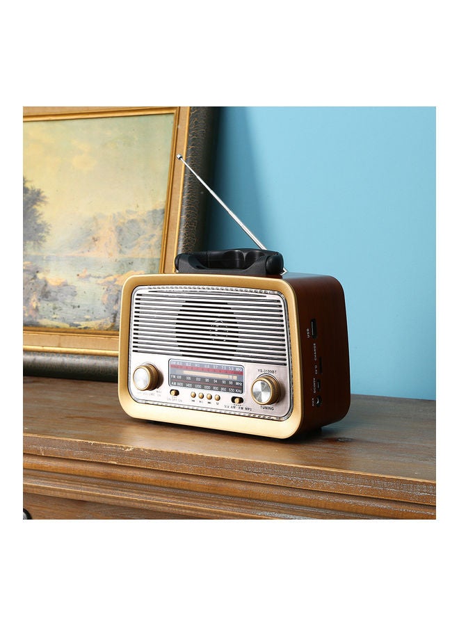 Portable Retro FM/AM/SW 3 Band With Mp3 Player And Bluetooth Radio YS-3199BT Brown  - Image 3