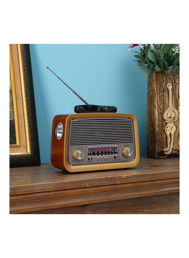 Portable Retro FM/AM/SW 3 Band With Mp3 Player And Bluetooth Radio YS-3199BT Brown  - Image 4