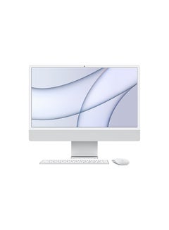 Apple iMac All In One Desktop With 24-Inch Retina 4.5K Display, M1 Chip With 8‑Core CPU And 8‑Core GPUProcesser/8GB RAM/512GB SSD/Integrated Graphics English/Arabic Silver  - Image 1