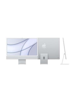 Apple iMac All In One Desktop With 24-Inch Retina 4.5K Display, M1 Chip With 8‑Core CPU And 8‑Core GPUProcesser/8GB RAM/512GB SSD/Integrated Graphics English/Arabic Silver  - Image 2