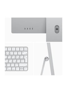 Apple iMac All In One Desktop With 24-Inch Retina 4.5K Display, M1 Chip With 8‑Core CPU And 8‑Core GPUProcesser/8GB RAM/512GB SSD/Integrated Graphics English/Arabic Silver  - Image 3