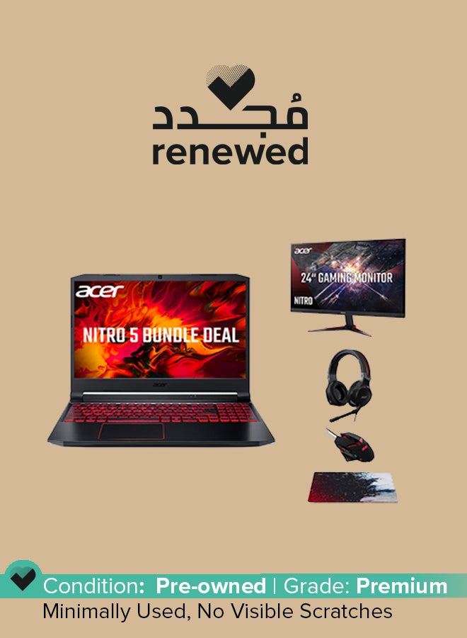 أيسر مُجدد - لابتوب نوت بوك نيترو ‎5 AN515 للألعاب بشاشة مقاس 15.6 بوصة ومعالج كور i7-10750H/ ذاكرة رام 16 جيجابايت/ محرك أقراص SSD سعة 1 تيرابايت/ بطاقة رسومات إنفيديا جيفورس GTX 1650 TI سعة 4 جيجابايت أسود  - Image 1