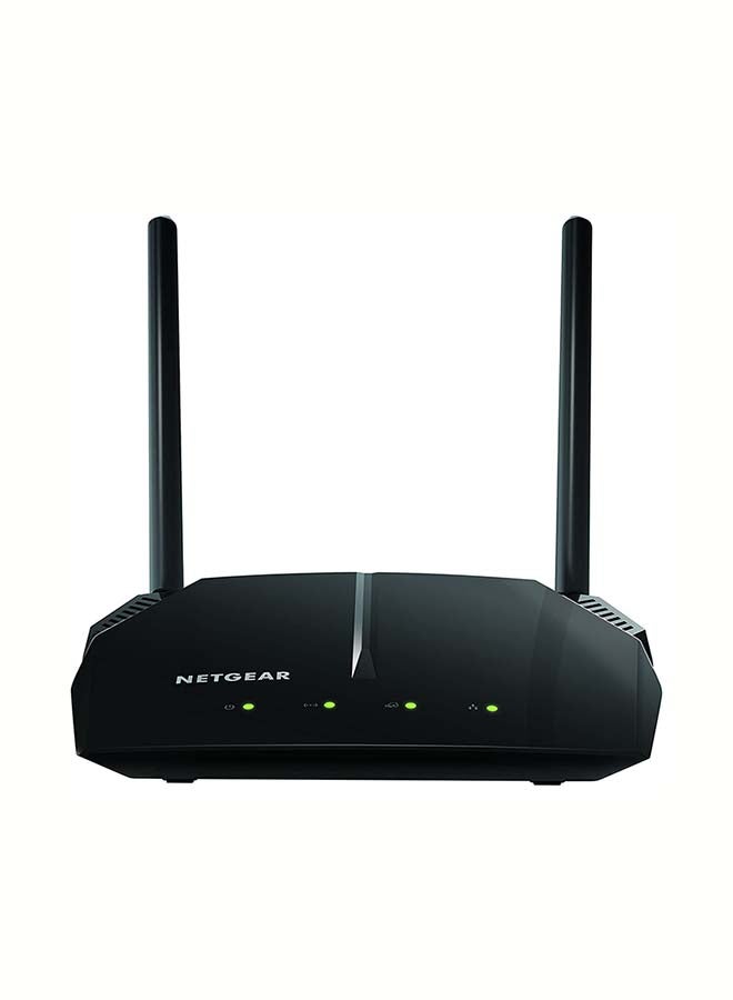 NETGEAR - WiFi Router (R6120) - AC1200 Dual Band Wireless Speed (up to 1200 Mbps) | Up to 1200 sq ft Coverage & 20 Devices | 4 x 10/100 Fast Ethernet and 1 x 2.0 USB ports Black - Image 1