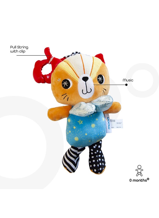 Moon Cat Pull String Musical Toy, 0+ Months 32x15x7cm - Image 2