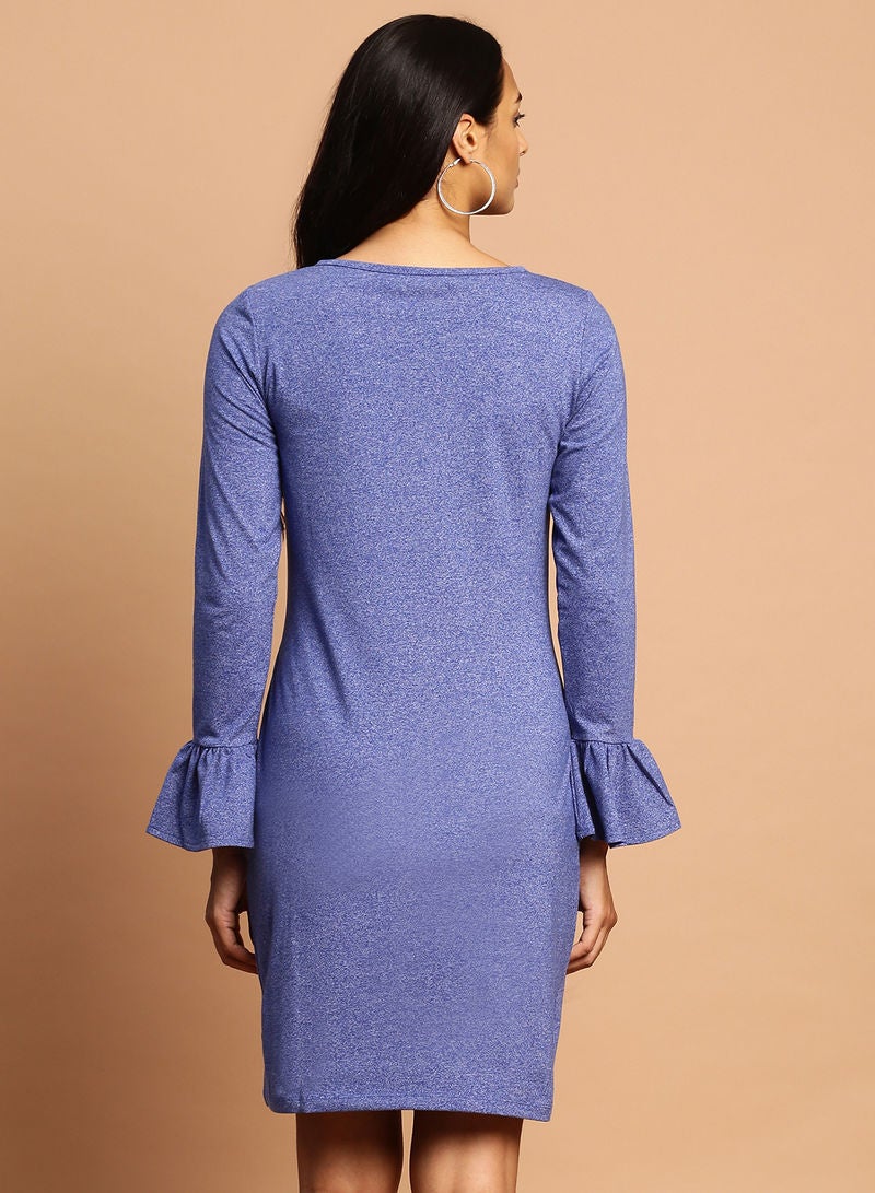 Aila Casual Mini Dress Blue  - Image 2