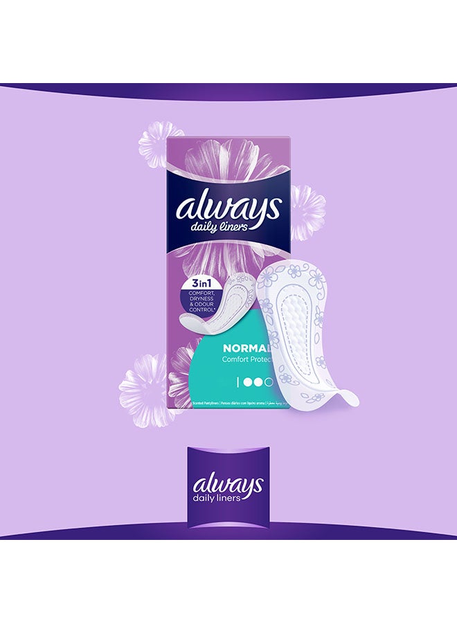 Always Daily Liners Comfort Protect Pantyliners Normal 400 Count  - Image 2