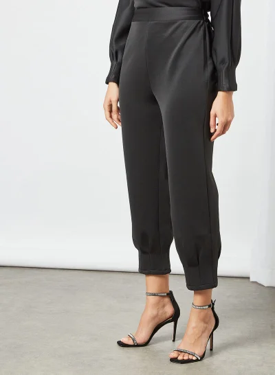 DESERT COVE FASHION Hem Detail Pants Black