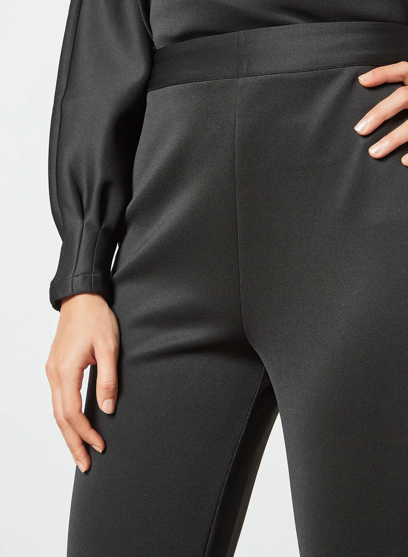 DESERT COVE FASHION Hem Detail Pants Black