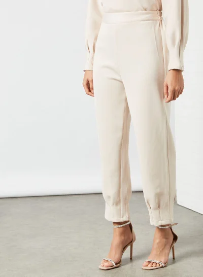DESERT COVE FASHION Hem Detail Pants Nude