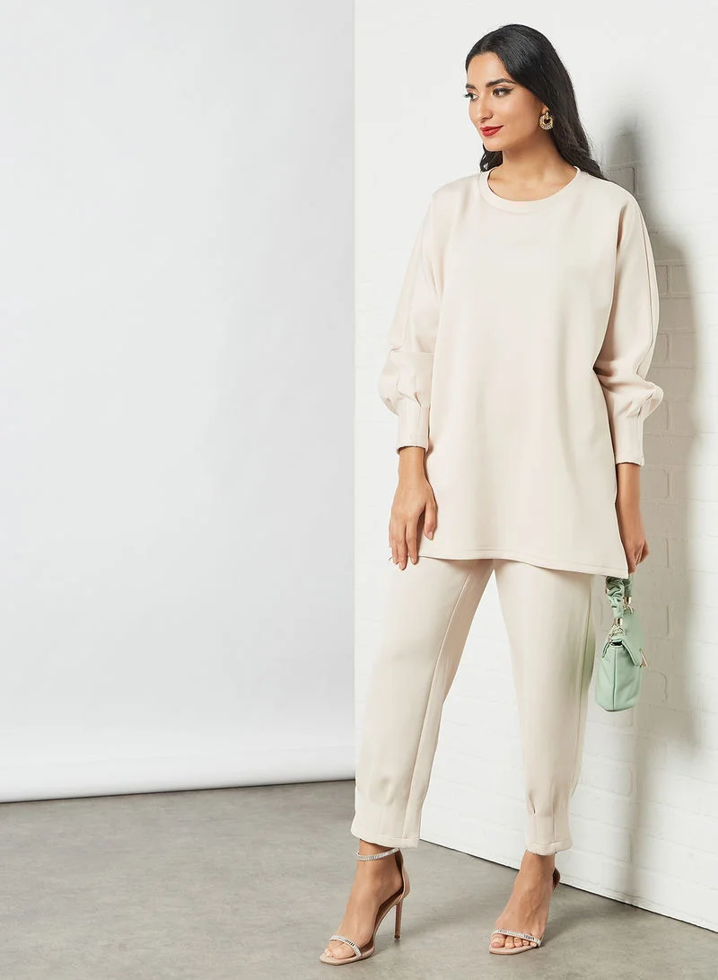 DESERT COVE FASHION Hem Detail Pants Nude