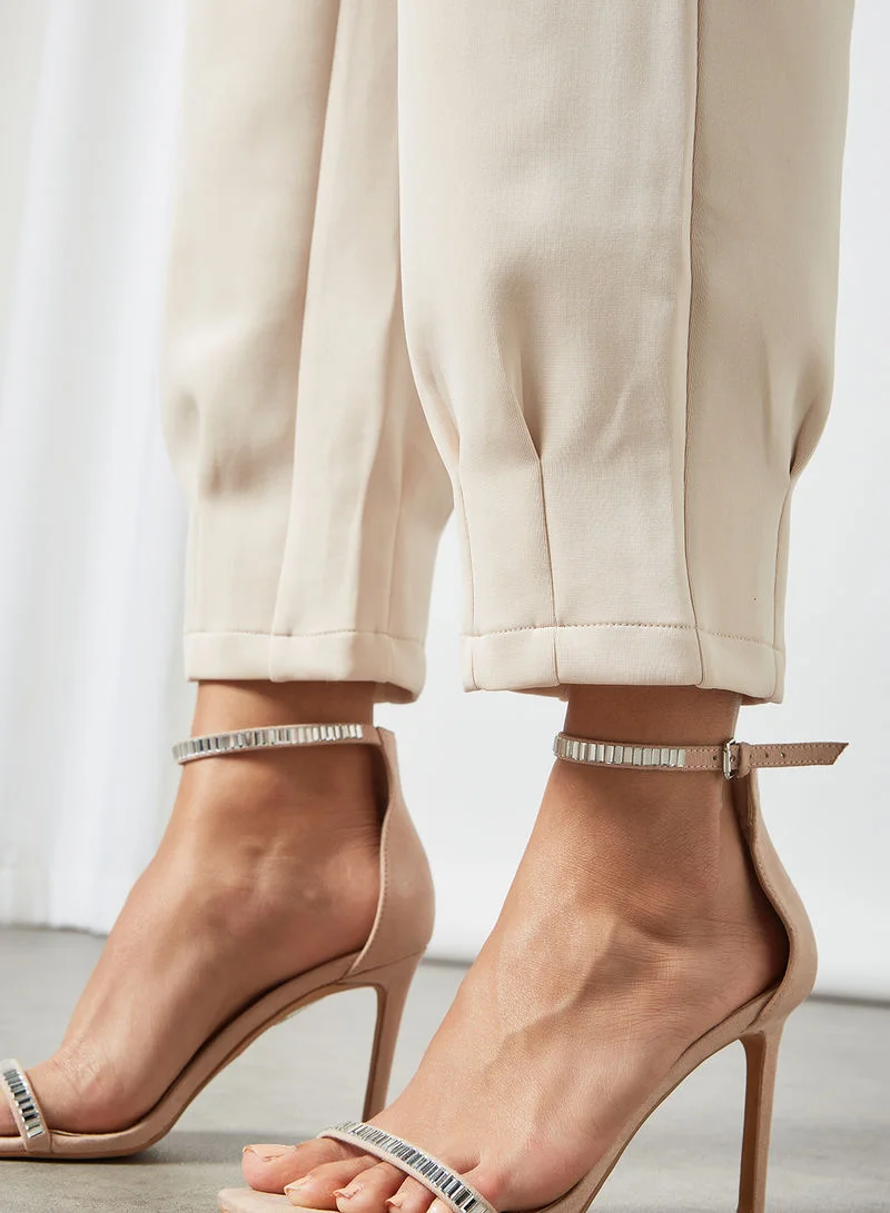 DESERT COVE FASHION Hem Detail Pants Nude