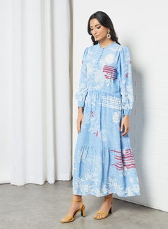DESERT COVE FASHION Button Up Floral Print Maxi Dress Multicolour  - Image 1