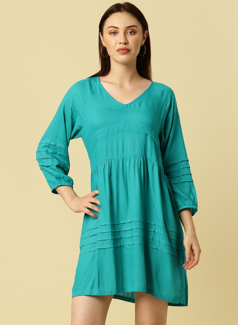 Aila - Stylish Mini Dress Blue - Image 1