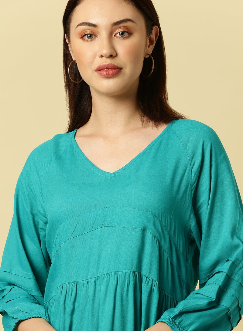 Aila - Stylish Mini Dress Blue - Image 1