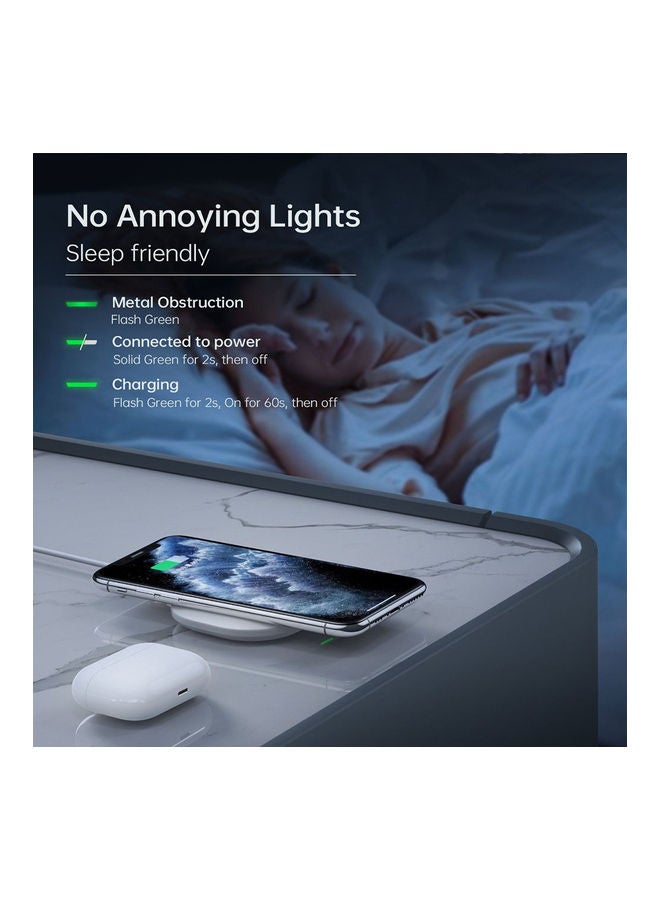 Fast Wireless Charging Pad White