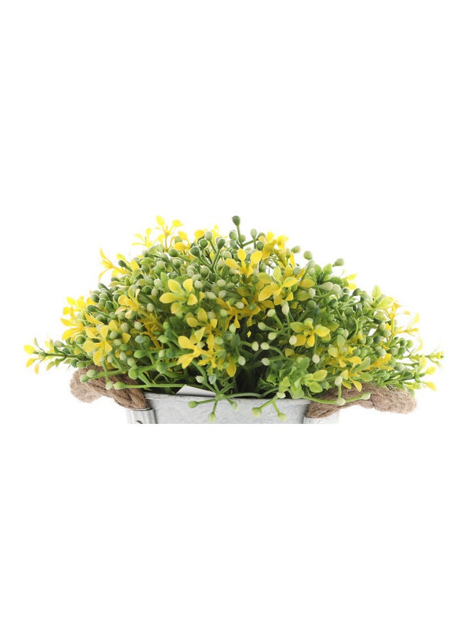 DRAMA HOME 2-Piece Artificial Plant With Pot Green/Yellow 20x10x8cm  - Image 3