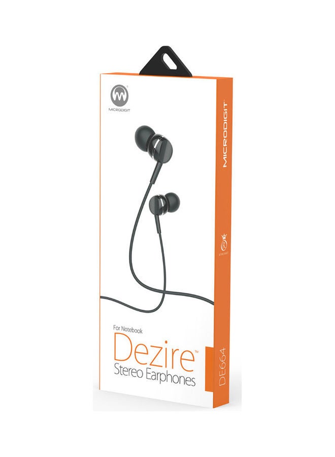 ميكرو ديجيت سمّاعة أذن ديزاير DE664 ستيريو داخلية سلكية أسود - Image 2