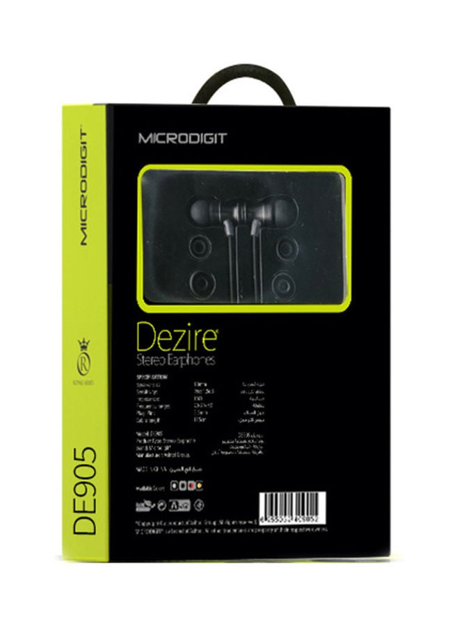 ميكرو ديجيت سماعة أذن داخلية ستيريو سلكية ديزاير DE905/BL أسود. - Image 3