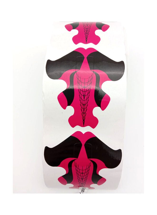 Elite Fish Design Acrylic Nail Form Sticker Roll Pink/Black - Image 2