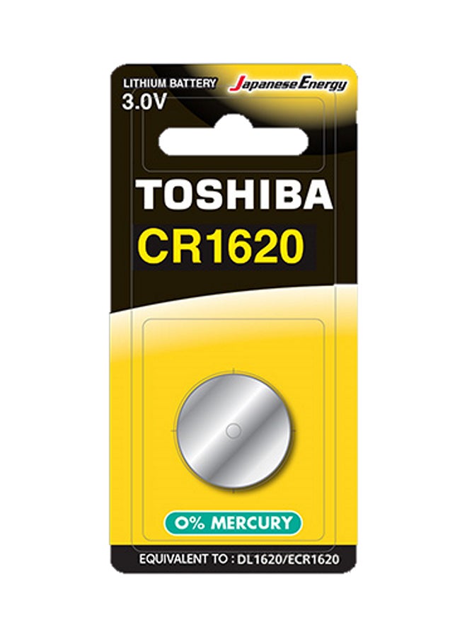 Toshiba 3.0V CR1620 Speciality Button/Coin Lithium Battery Silver 