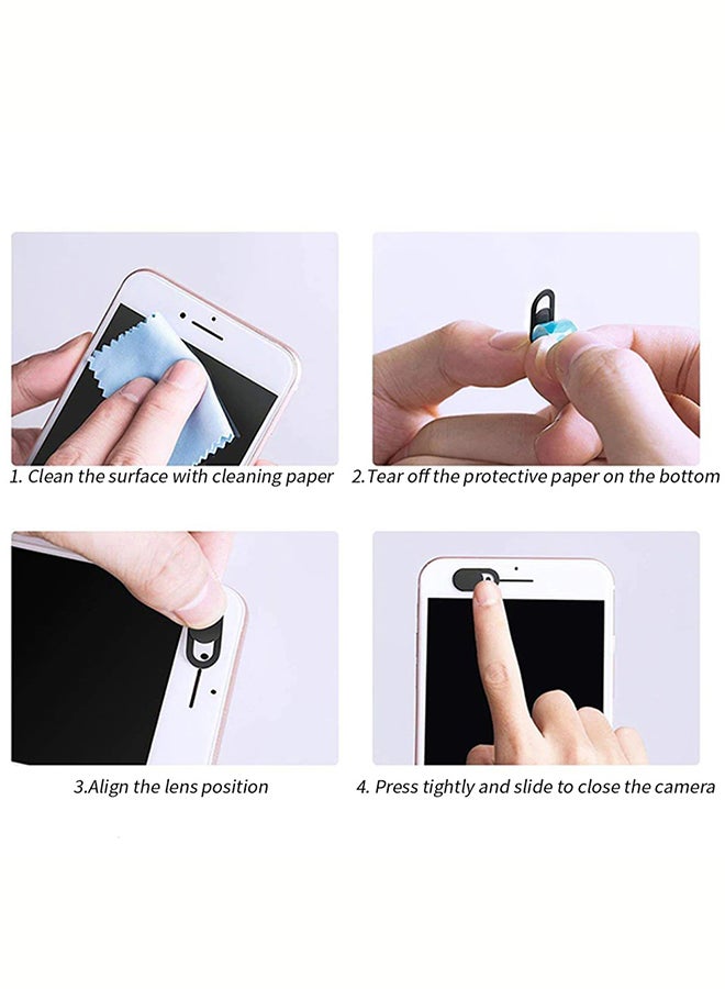 O Ozone - Pack of 8 Camera Cover Webcam Slider Compatible for MacBook, Laptops, Webcams, Cell Phones Black - Image 1