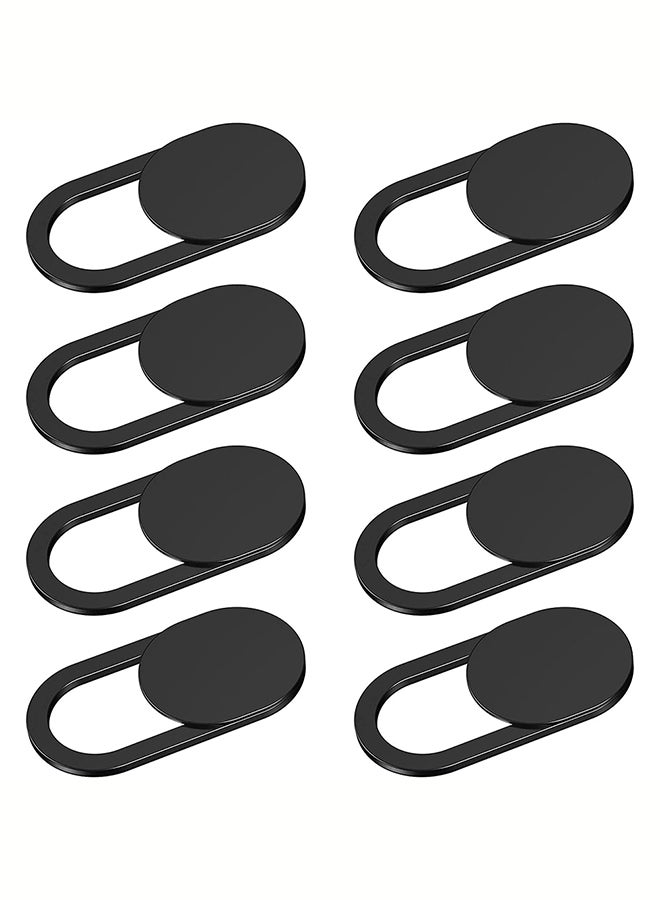 O Ozone - Pack of 8 Camera Cover Webcam Slider Compatible for MacBook, Laptops, Webcams, Cell Phones Black - Image 1