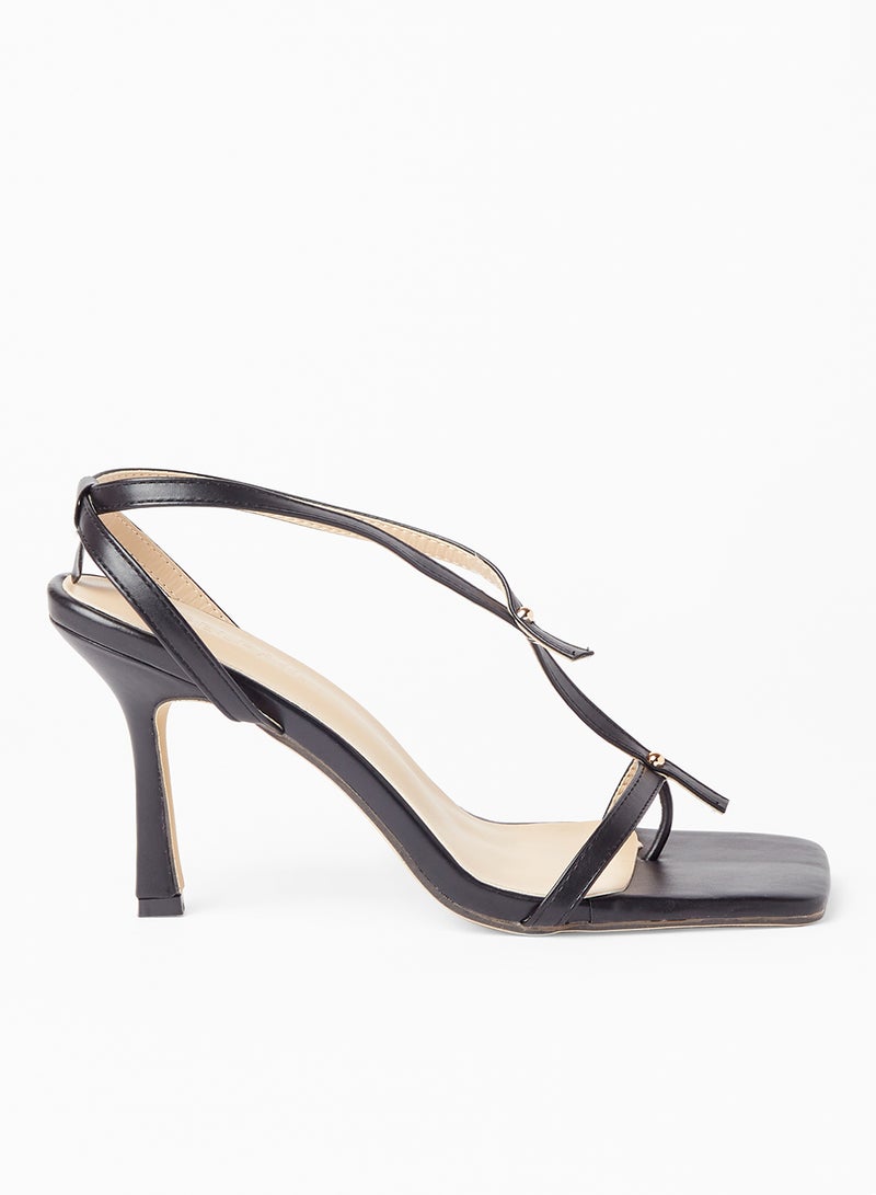 LABEL RAIL - Square Toe Sandals Black - Image 1