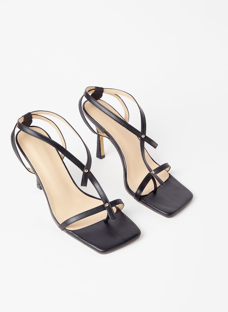 LABEL RAIL - Square Toe Sandals Black - Image 1