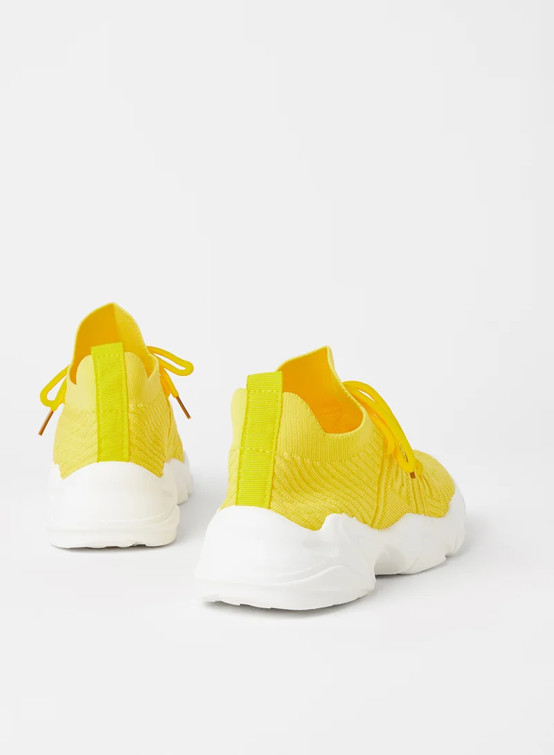 LABEL RAIL Mesh Sneakers Yellow