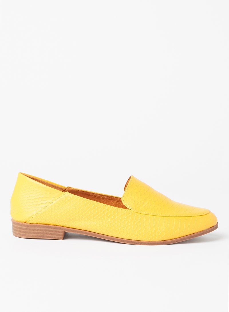 Cobblerz - Textured Stylish Loafers Mustard - Image 1
